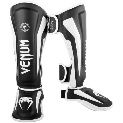 Venum Защита Голени Elite Черно-белый 