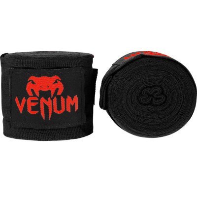 Бинты боксерские Venum Черно/Красные 2,5м
