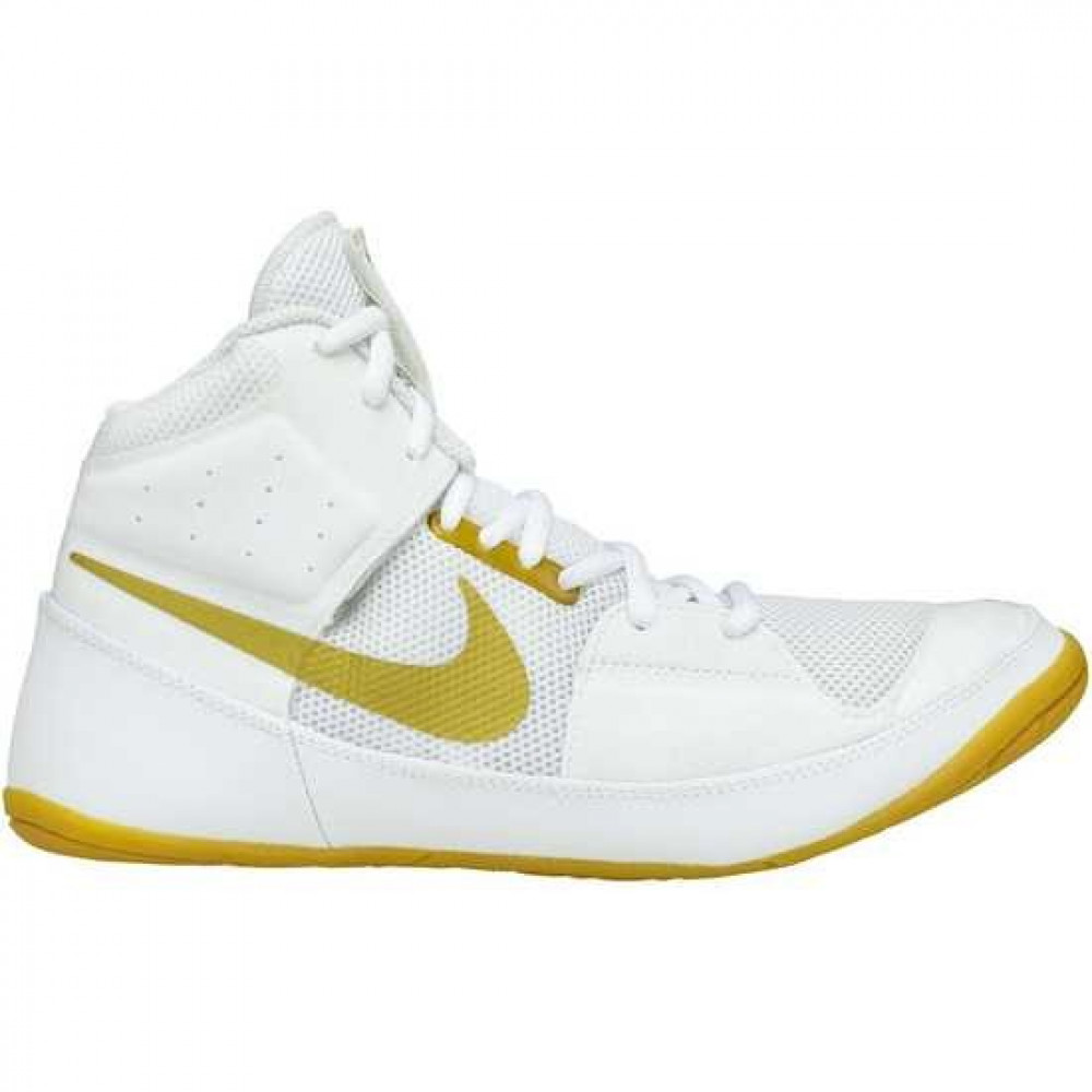 Борцовки Nike Fury бело-золотые