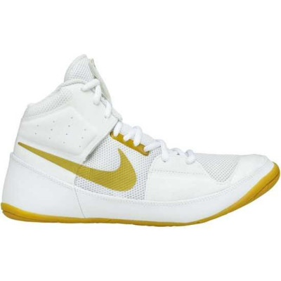 Борцовки Nike Fury бело-золотые