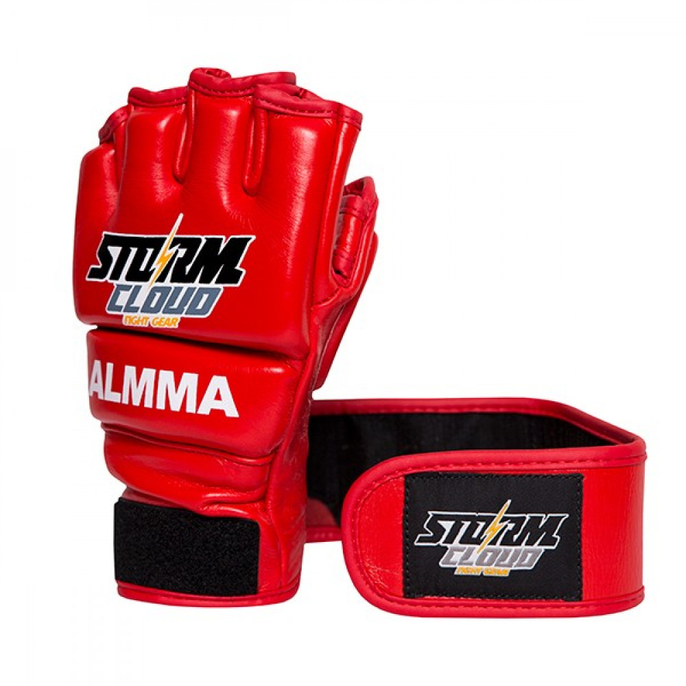 Перчатки StormCloud для ММА ALMMA 4 OZ красные