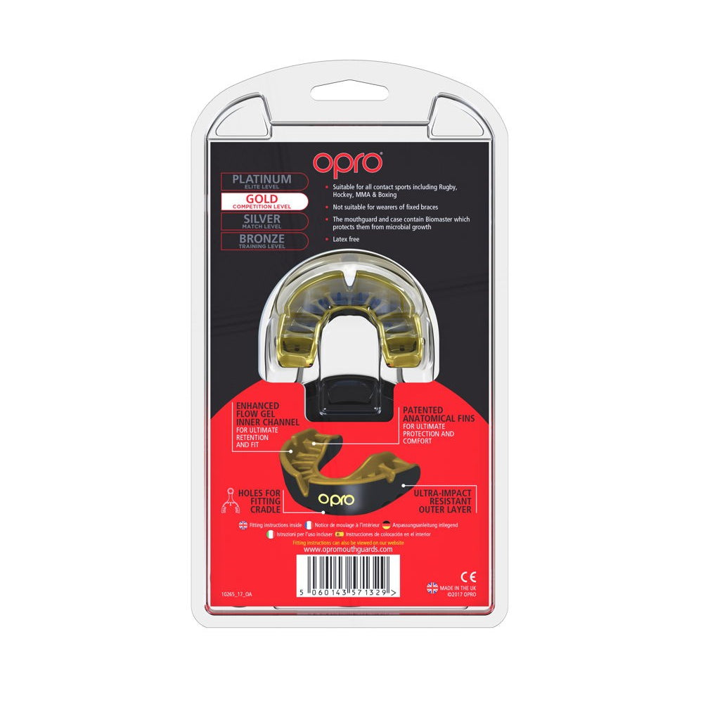 Детская капа Opro Gold черная