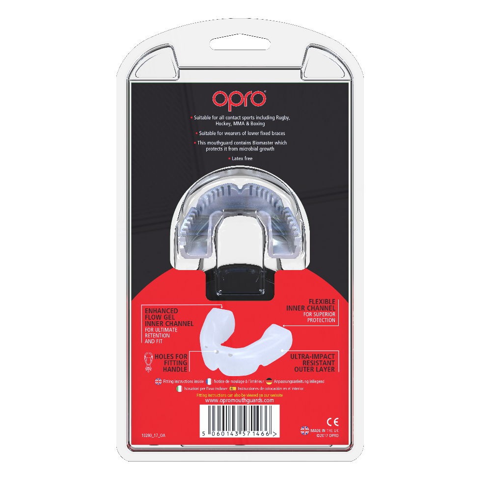 Капа Opro Braces для нижней челюсти Белая (для брекетов)