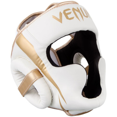 Боксерский шлем Venum Elite Бело/Золотой