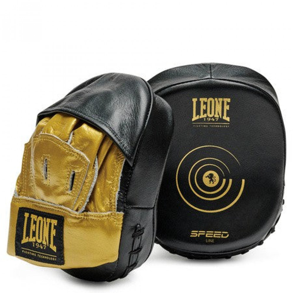Боксерские лапы Leone Speed Line Черно/Золотые
