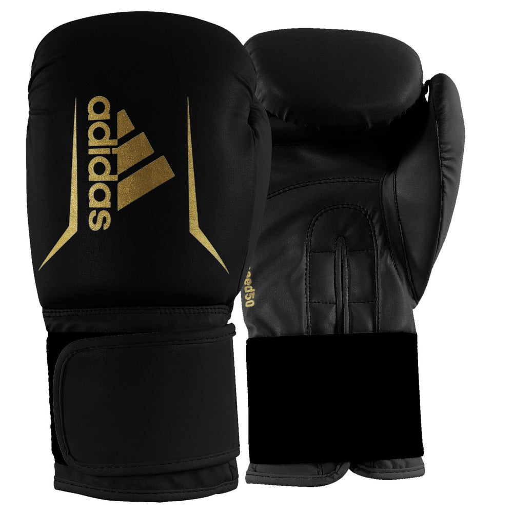 Боксерские перчатки Adidas Speed 50 Черно/Золотые