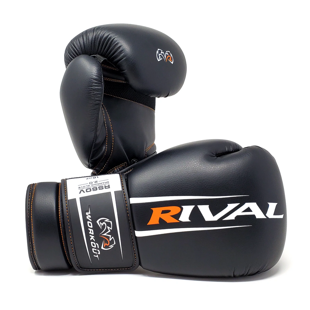 Боксерские перчатки Rival для спаррингов RS60V 2.0 Черные