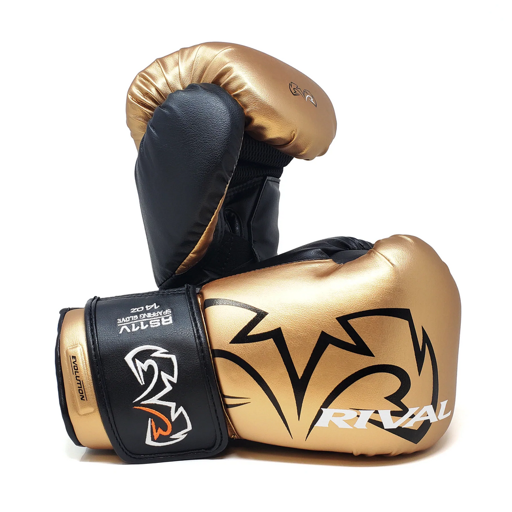 Боксерские перчатки Rival для спаррингов RS11V золотые