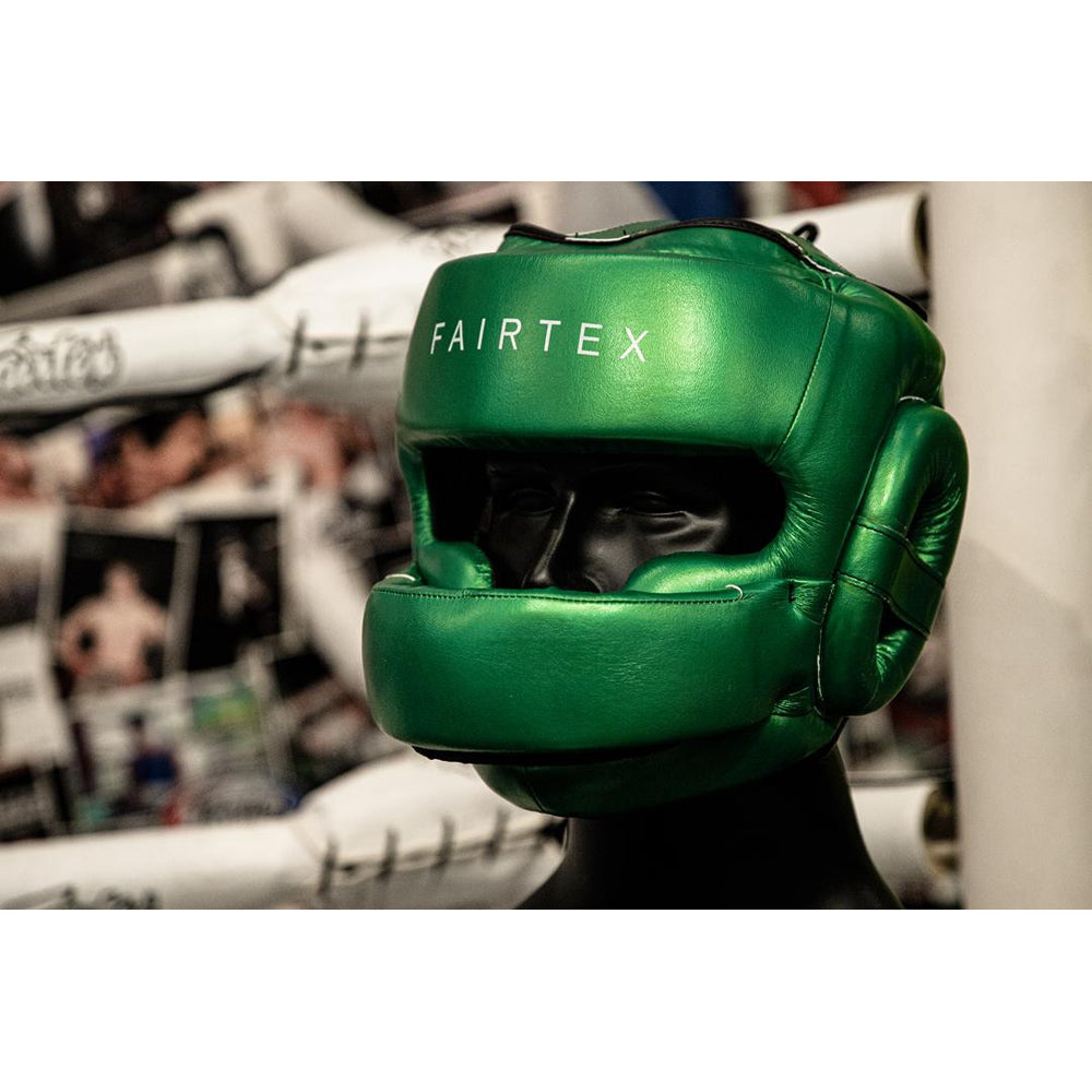 Боксерский шлем для спаррингов Fairtex HG17 Зеленый