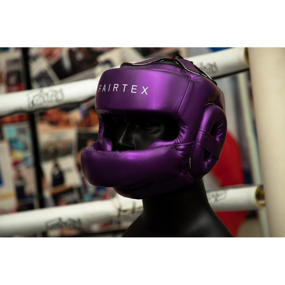 Боксерский шлем для спаррингов Fairtex HG17 Фиолетовый