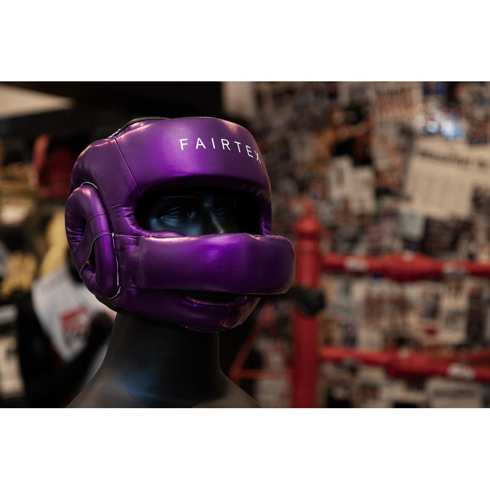 Боксерский шлем для спаррингов Fairtex HG17 Фиолетовый