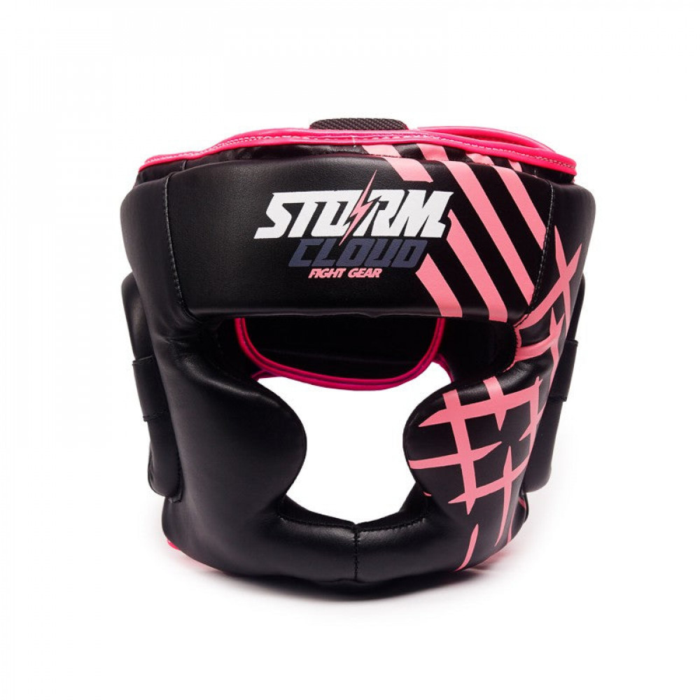 Боксерский шлем StormCloud Lynx Черно/Розовый