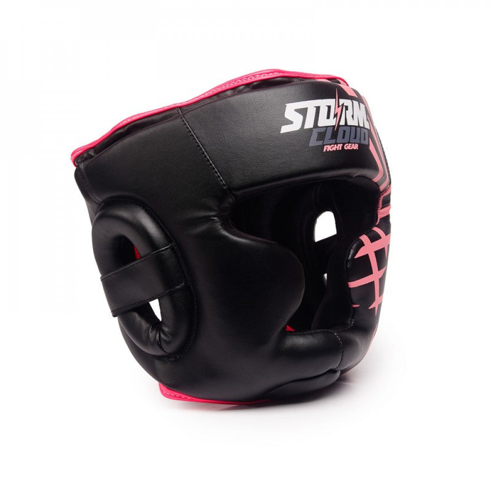 Боксерский шлем StormCloud Lynx Черно/Розовый