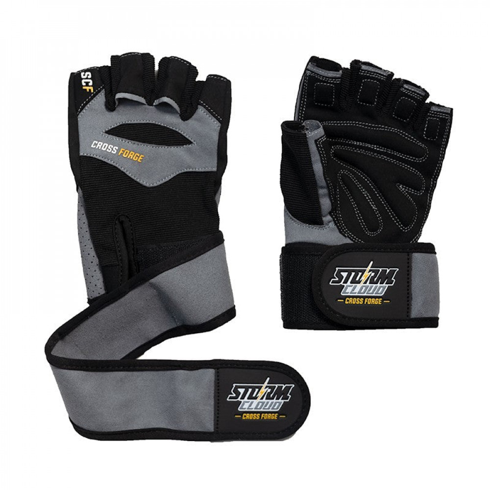 Тренировочные перчатки StormCloud Gym Training Gloves FG-2 Черно-Серые
