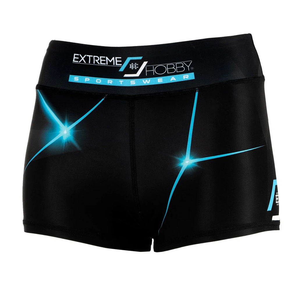 Шорты спортивные женские Extreme Hobby MT Sport Черно-бирюзовые