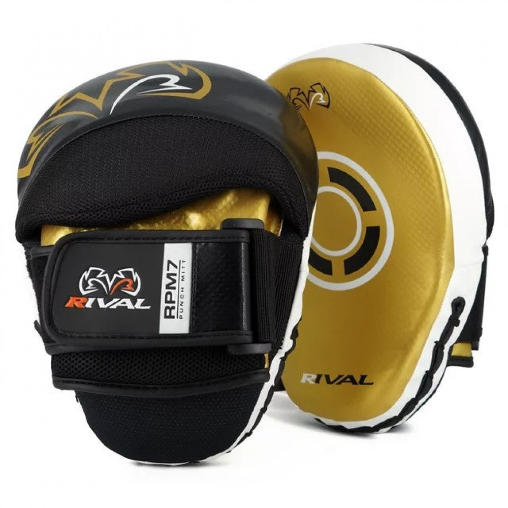 Боксерские лапы Rival RPM7 Золотые/Черные
