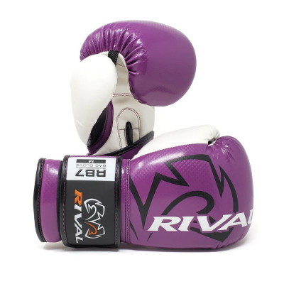 Боксерские перчатки Rival RB7 Фиолетово/Белые