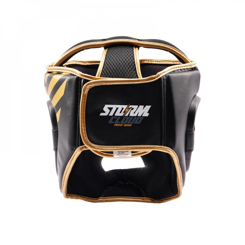 Шлем боксерский детский StormCloud Lynx Черно-золотой