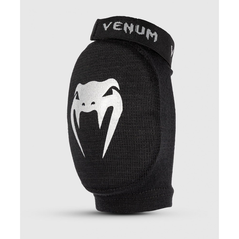 Налокотники Venum Kontact Черно-серебристые 