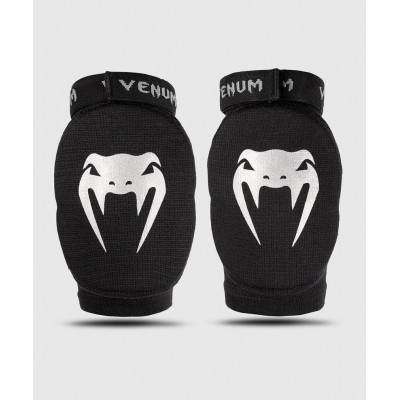 Налокотники Venum Kontact Черно-серебристые 