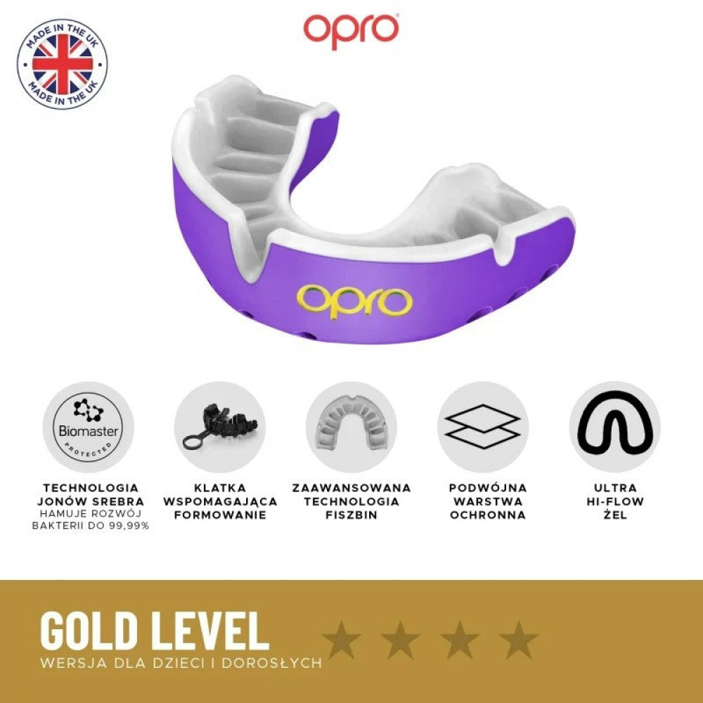 Капа детская Opro Gold Бело-золотая
