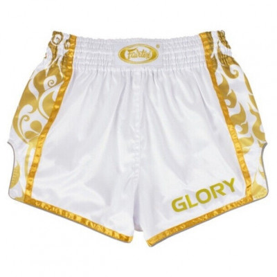 Шорты для Muay Thai Fairtex BSG2 Glory Бело-золотые