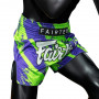 Шорты для Muay Thai Fairtex Сине-зеленые