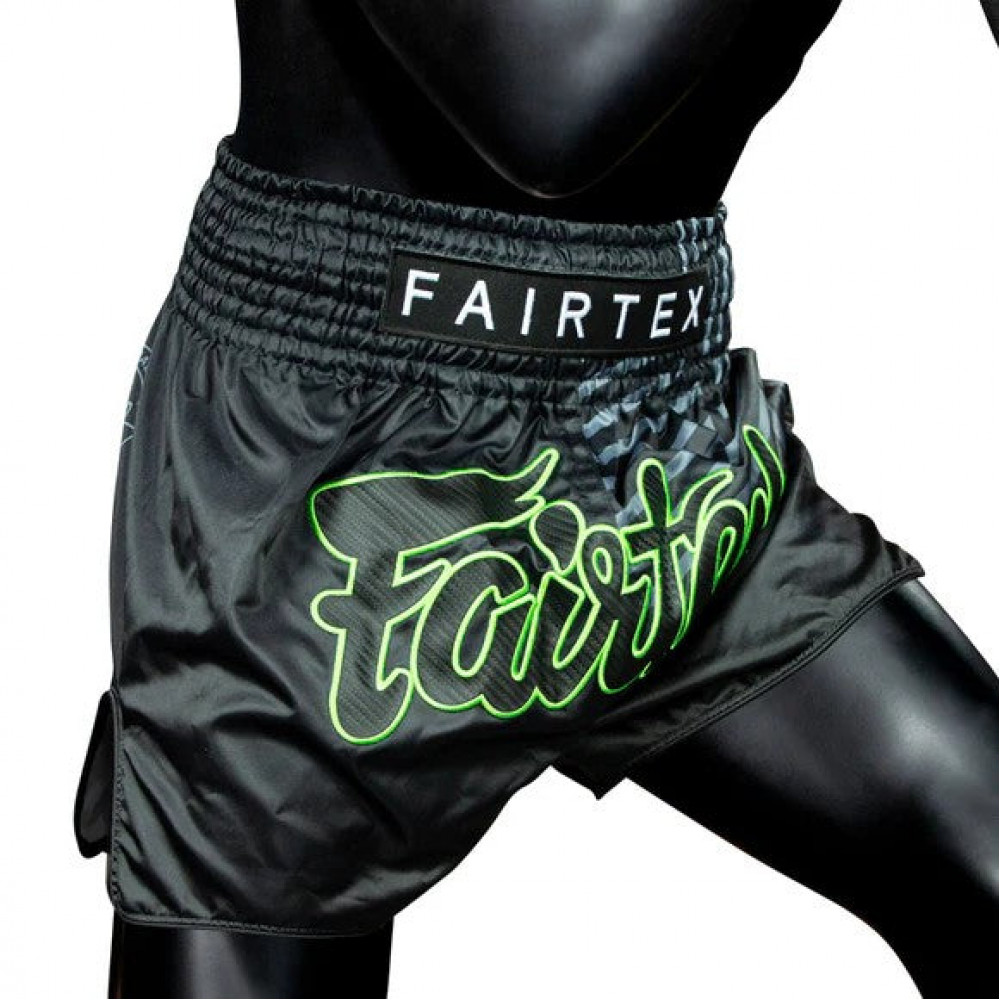 Шорты для Muay Thai Fairtex Черно-зеленые