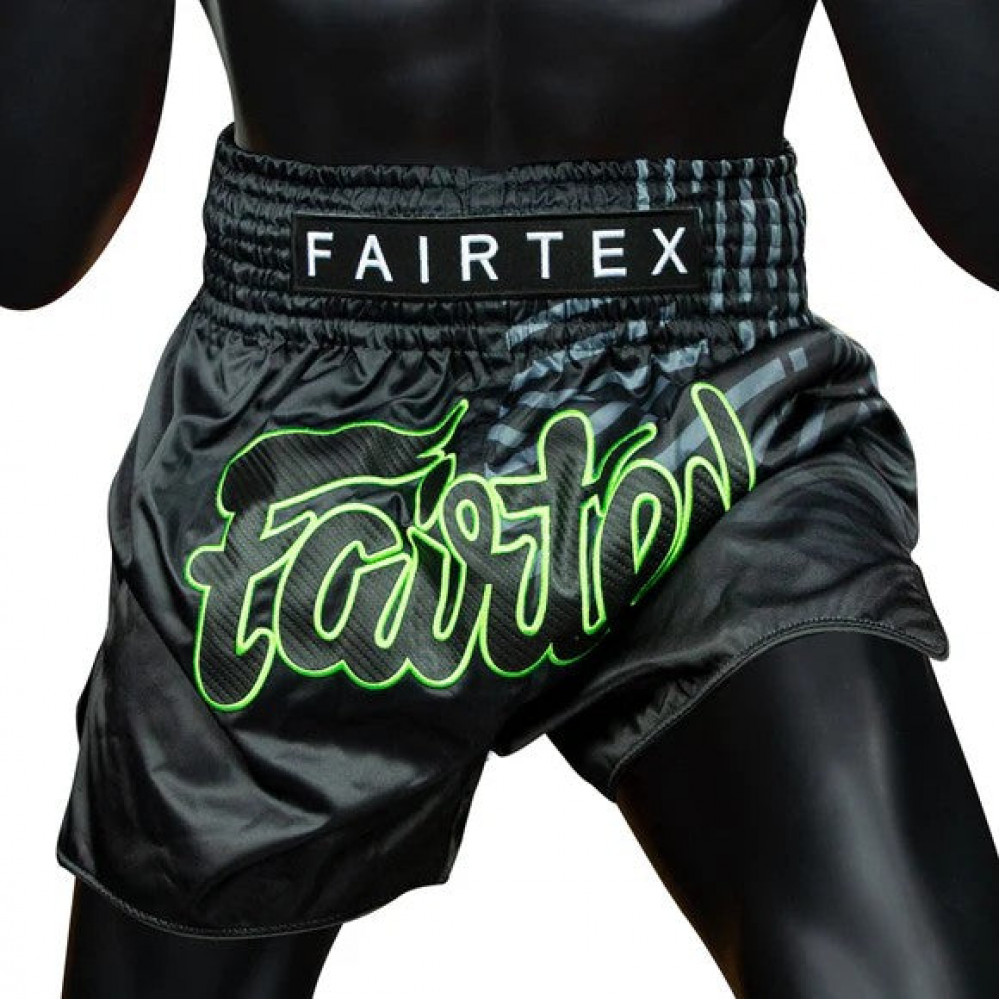 Шорты для Muay Thai Fairtex Черно-зеленые