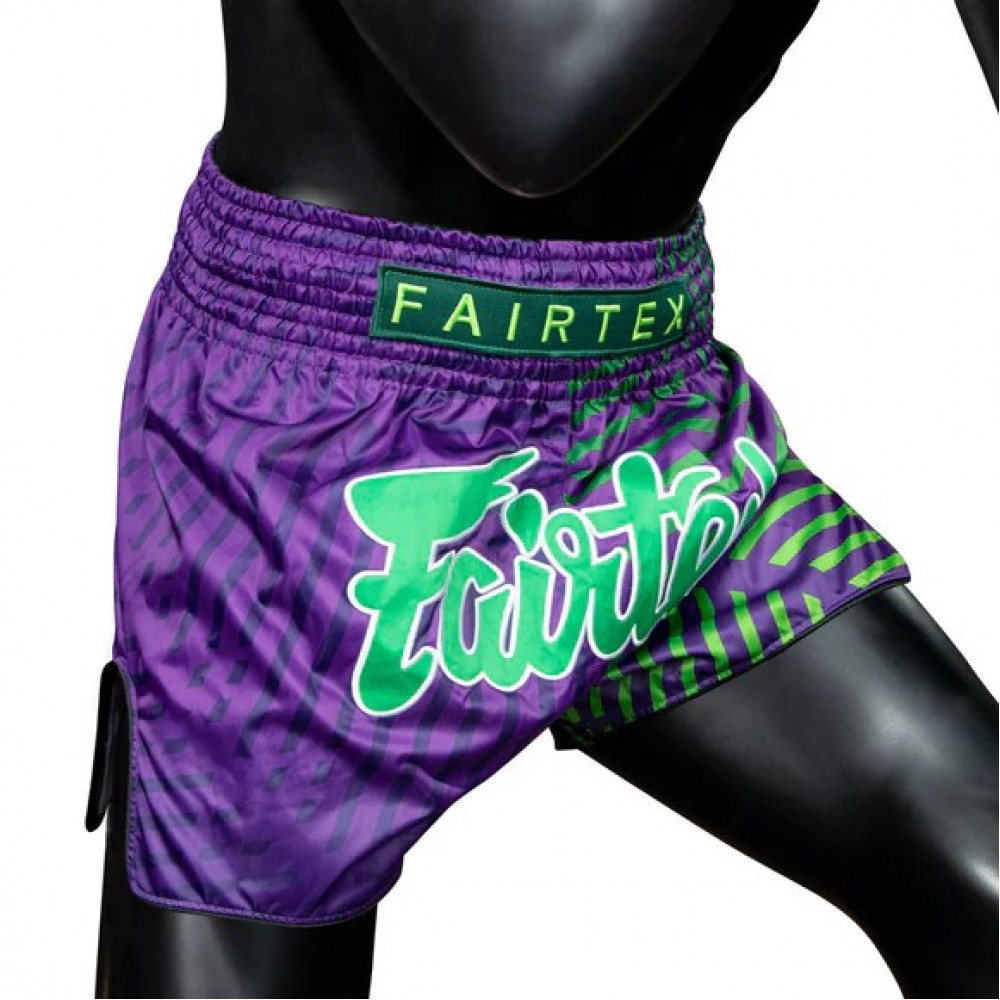 Шорты для Muay Thai Fairtex Фиолетово-зеленые