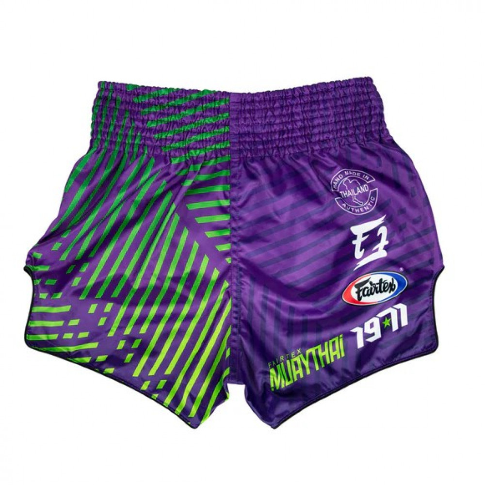 Шорты для Muay Thai Fairtex Фиолетово-зеленые