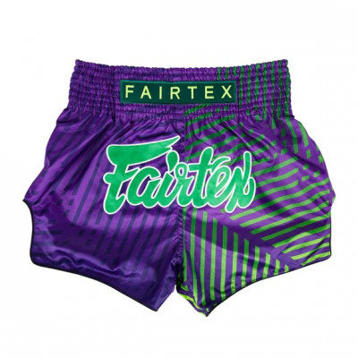 Шорты для Muay Thai Fairtex Фиолетово-зеленые