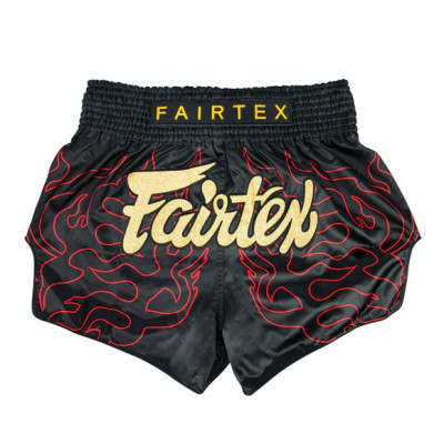 Шорты для Muay Thai Fairtex Lava Черно-красные