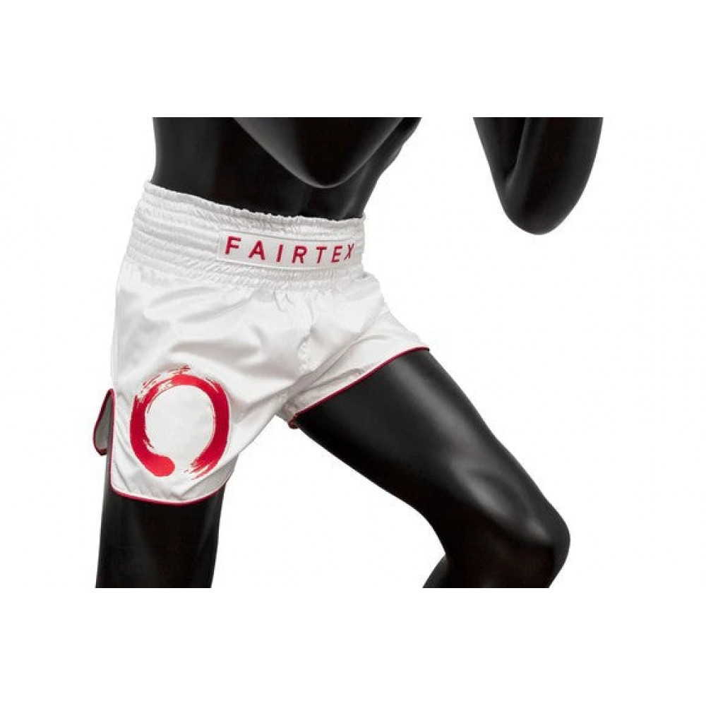 Шорты для  Muay Thai Fairtex Бело-красные
