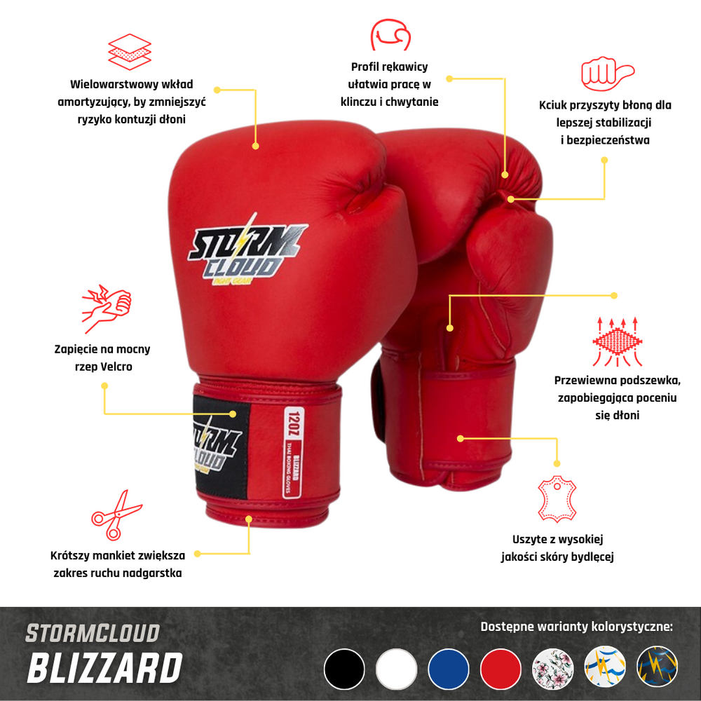 StormCloud Перчатки для Muay Thai Blizzard Classic