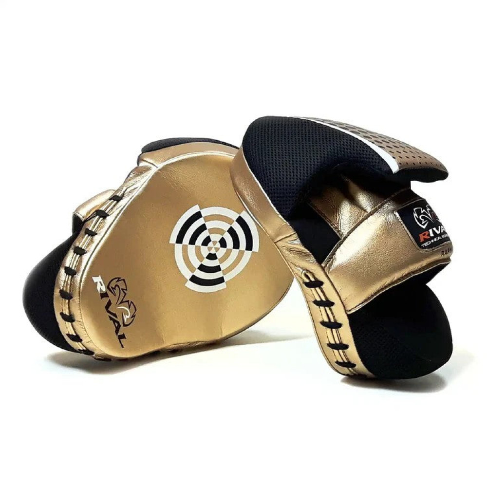 Боксерские лапы Rival RAPM Pro Punch Mitts Золотые