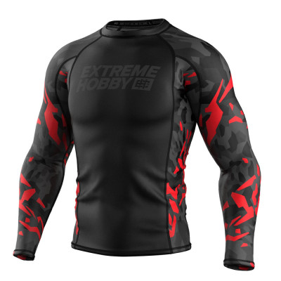 Рашгард с длинным рукавом Extreme Hobby Black Panther Черно-красный