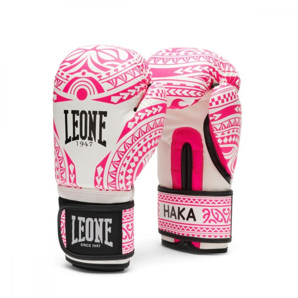 Перчатки боксерские Leone HAKA Бело-розовые