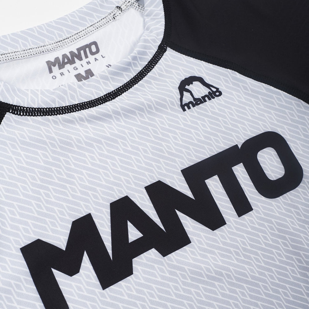 Рашгард с коротким рукавом MANTO RANK Черно-белый