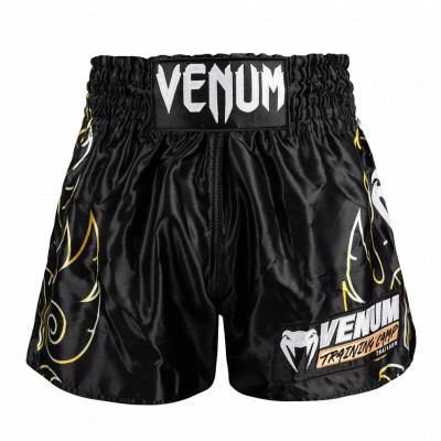 Шорты для Muay Thai Venum VTC Flames Черно-золотые