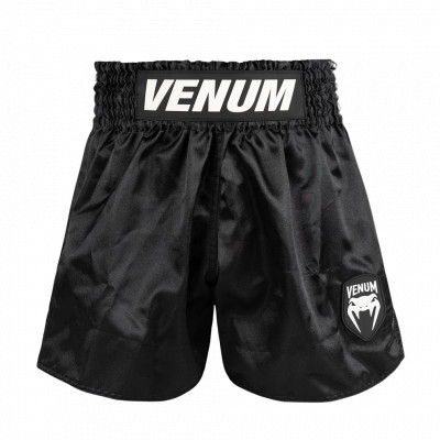Шорты для Muay Thai Venum Classic Evo Черно-белые