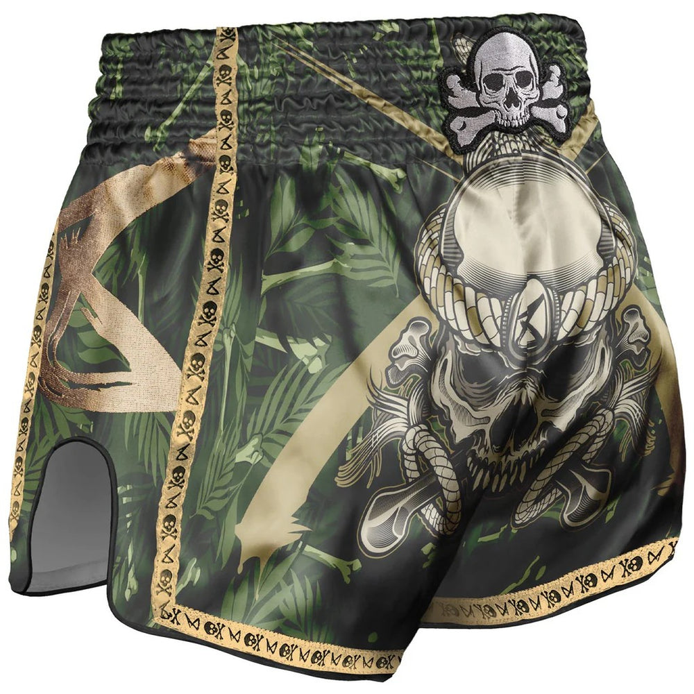 Шорты для Muay-Thai 8 Weapons Bone Island Olive 