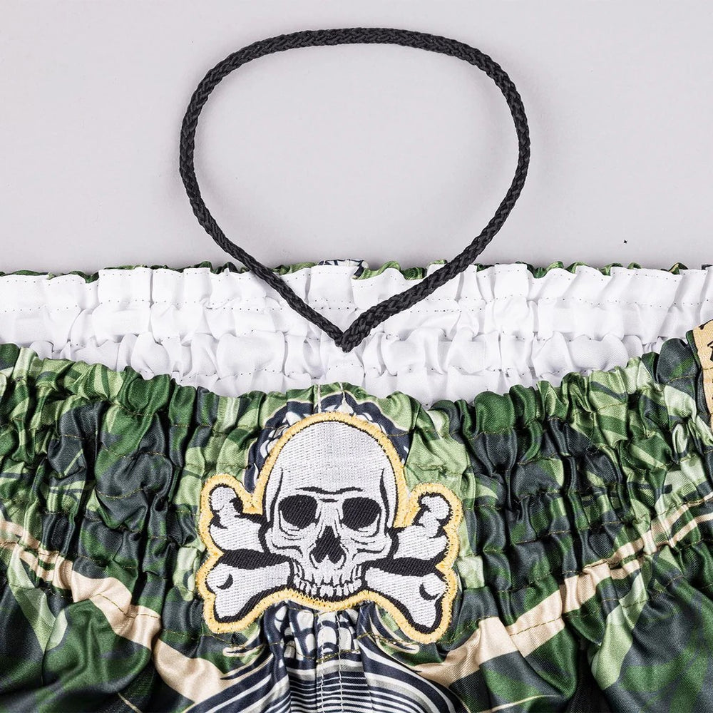 Шорты для Muay-Thai 8 Weapons Bone Island Olive 