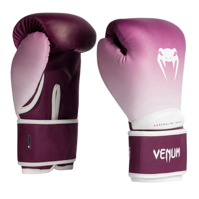 Перчатки боксерские Venum Iris Сливово-белые