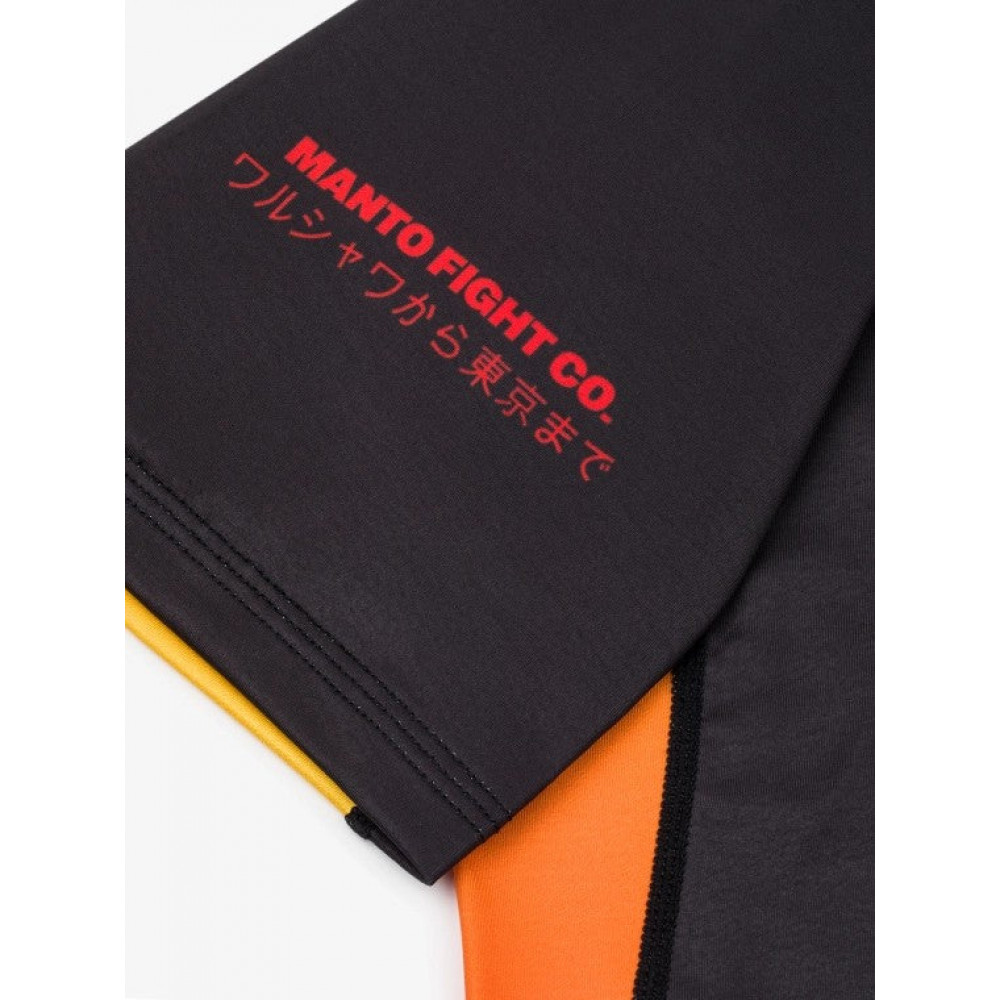 Рашгард с коротким рукавом MANTO WARSAW TO TOKYO Черный