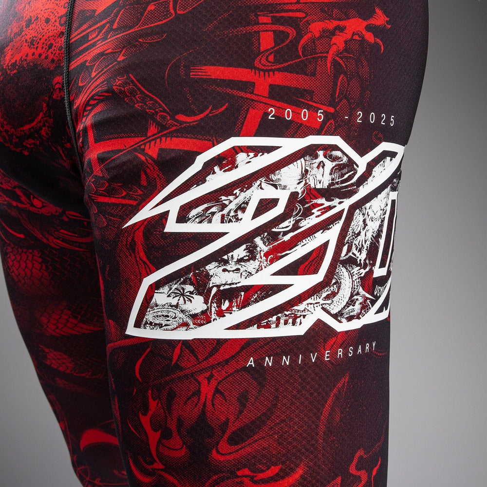 Леггинсы Venum 20th Anniversary Черно-красные