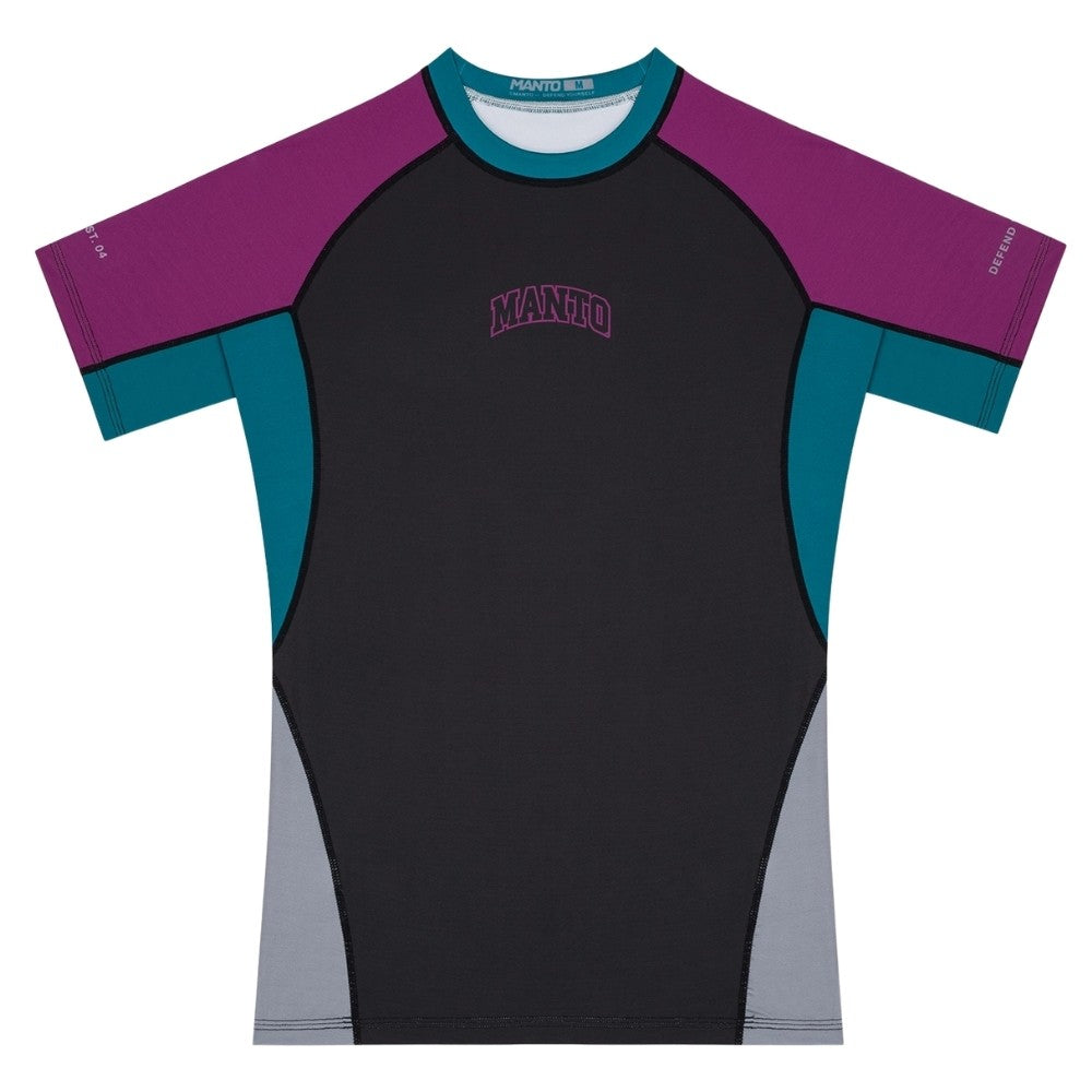 Рашгард с коротким рукавом MANTO VARSITY Черно-розовый
