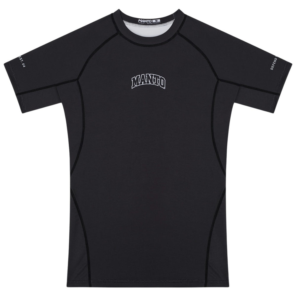 Рашгард с коротким рукавом MANTO VARSITY Черный