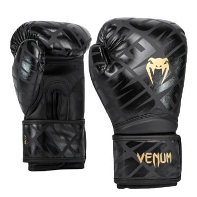 Детские боксерские перчатки Venum Contender 1.5 XT Черно-золотые