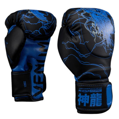 Боксерские перчатки Venum Thunder Dragon Черно/Синие
